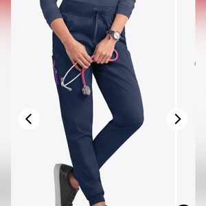 Set of 2 UA butter soft stretch navy scrub joggers